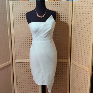 Lulus white strapless dress